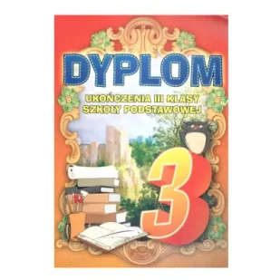 Dyplom ukończenia III klasy podstawowej rozkładany B5 Outlet - Podobrazia, bloki, papiery - miniaturka - grafika 1