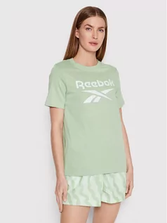 Koszulki i topy damskie - Reebok T-Shirt Identity HB2273 Zielony Relaxed Fit - grafika 1