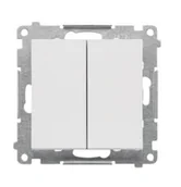 Wyłączniki światła i elektryczne - Wyłącznik podwójny Simon 55 - jasnoszary mat - miniaturka - grafika 1
