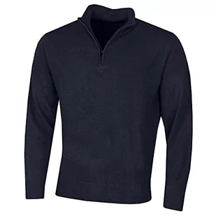 Island Green Island Green Męski sweter Igknt2060 bardzo miękki cienki sweter z dzianiny 1/4 z zamkiem błyskawicznym granatowy XXL IGKNT2060 - Swetry męskie - miniaturka - grafika 1
