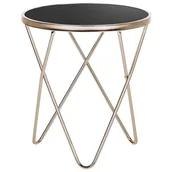 Ławy i stoliki kawowe - Beliani Stolik pomocniczy czarno-złoty MERIDIAN II - miniaturka - grafika 1