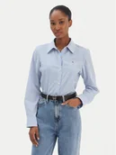 Koszule damskie - Tommy Hilfiger Koszula Ess WW0WW47169 Niebieski Regular Fit - miniaturka - grafika 1