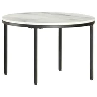 Ławy i stoliki kawowe - vidaXL vidaXL Stolik kawowy, biało-czarny, 65 cm, prawdziwy marmur - miniaturka - grafika 1