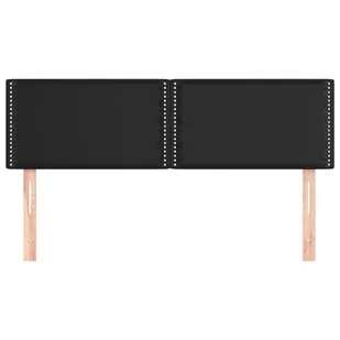 Lumarko Zagłówki do łóżka, 2 szt, czarne, 72x5x78/88 cm, sztuczna skóra! - Inne meble do sypialni - miniaturka - grafika 4