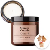 Świece - Naturalna Świeca Sojowa Bawełniany Knot o Zapachu Ciasteczko Imbirowe - miniaturka - grafika 1