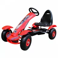 Pojazdy elektryczne dla dzieci - Duży Gokart Pompowane Koła Czerwony kod: RA-F618.CR - miniaturka - grafika 1