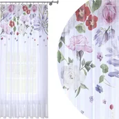 Firany - FIRANA GOTOWA 140x250 WOAL BARWIONA WZÓR NA ŻABKI - miniaturka - grafika 1