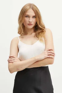 Armani Exchange bluzka damska kolor beżowy wzorzysta 6DYH20 YN4VZ - Bluzki damskie - miniaturka - grafika 1