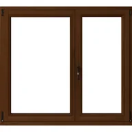 Okna - Lupol 2-szybowe fasadowe kolor lakier orzech O34 R/RU 1465x1435 mm - miniaturka - grafika 1