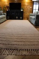 Dywany - Ażurowy dywan ze sznura bawełnianego - miniaturka - grafika 1