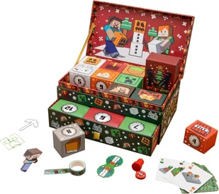 minecraft pamiątkowe pudełko: kalendarz adwentowy na 24 dni advent calendar - Ozdoby bożonarodzeniowe - miniaturka - grafika 1