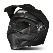 Kaski motocyklowe - Kask Adventure Simpson Xcursion Matowy CzarnyXL - miniaturka - grafika 1