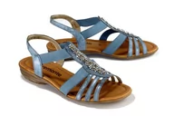 Sandały damskie - RIEKER REMONTE R3660-14 blue, sandały damskie - Rieker Remonte - miniaturka - grafika 1