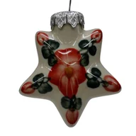 Bombki - Ceramiczna bombka GWIAZDKA Ceramika Bolesławiec - miniaturka - grafika 1