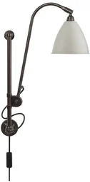 GUBI - Bestlite BL5 Lampa Ścienna Ø16 Czarny Mosiądz/Klasyczny Biały GUBI - Lampy ścienne - miniaturka - grafika 1