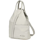 Torebki damskie - Siwy Beltimore Plecak Damski Skórzany Trójkąt Pojemny Q60 szary, srebrny - miniaturka - grafika 1