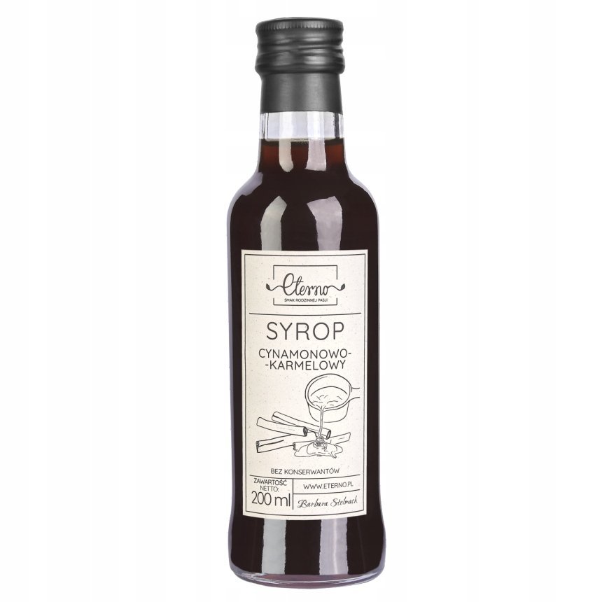 Syrop do Kawy Cynamonowo Karmelowy 200ml BEZ Chemii Eterno Bacówka
