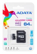 A-Data MicroSDXC Class 10 64GB + adapter  (AUSDX64GUICL10-RA1)