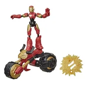 Figurki dla dzieci - Avengers Bend and Flex, Flex Rider Iron Man i motocykl 2w1 F0244 HASBRO - miniaturka - grafika 1