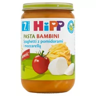 Dania dla dzieci - Hipp BIO Pasta Bambini Spaghetti z pomidorami i mozzarellą 7m+) 220 g - miniaturka - grafika 1