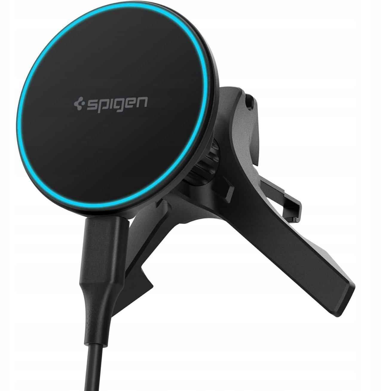 SPIGEN EV15MAQ ESSENTIAL MAGNETIC MAGSAFE VENT CAR MOUNT WIRELESS CHARGER 15W Qi2 BLACK