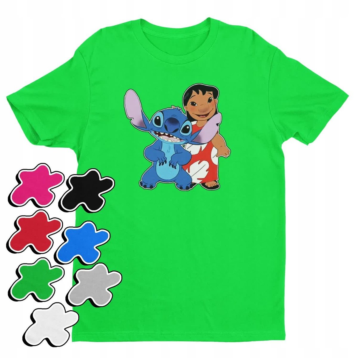 Koszulka T-Shirt Dziecięca Z Nadrukiem Duży Wybór Lilo Stitch -L 146-152