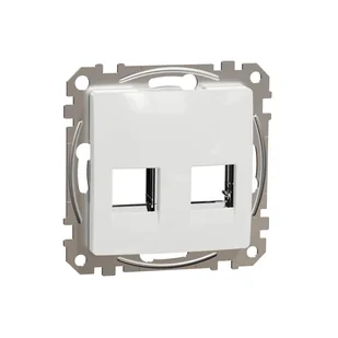 Schneider Płytka centralna 2xRJ45 do wkładów 5e-6 UTP AMP SEDNA Design & Elements biały - Inne akcesoria elektryczne - miniaturka - grafika 1