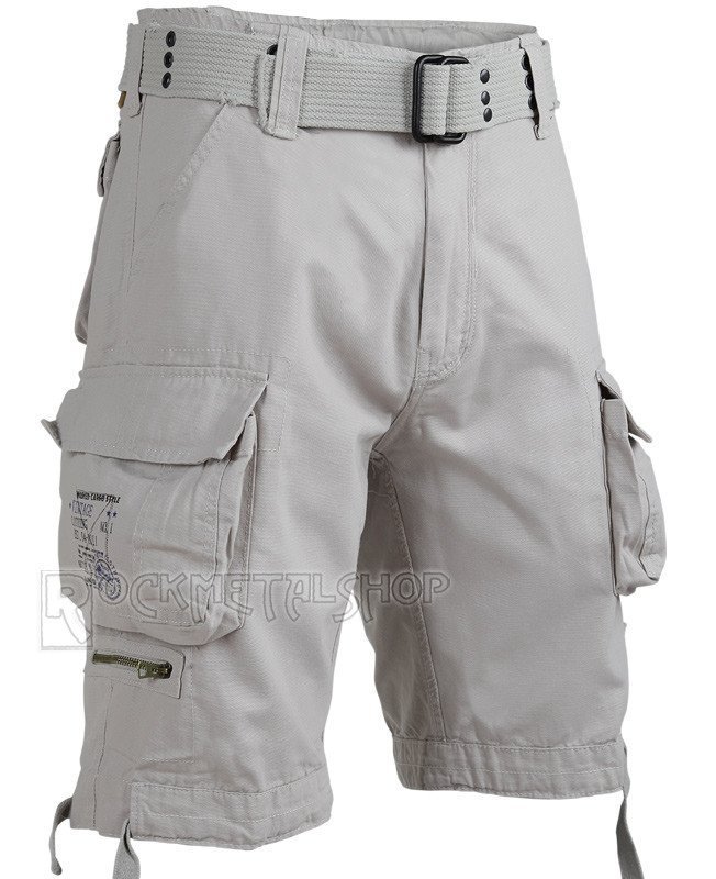 spodnie bojówki krótkie SAVAGE VINTAGE SHORTS - OLD WHITE-L
