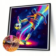 Zabawki kreatywne - Piłkarz Sport Piłka Nożna Haft Diamentowa Mozaika Zestaw 5D Painting - miniaturka - grafika 1