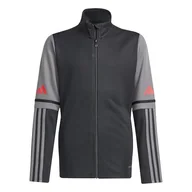 Kurtki i płaszcze dla dziewczynek - adidas Uniseks - dzieci SQUADRA25 TRAINING JACKET KIDS, black/team grey four/pure ruby, 9-10 Years - miniaturka - grafika 1