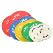 Pozostały sprzęt siłowy - HMS Zestaw talerzy olimpijskich Bumper CBRS SET 15 kg 17-61-097 - miniaturka - grafika 1