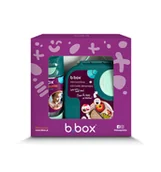 Zestawy naczyń dla dzieci - Zestaw Mini Lunchbox + Butelka tritanowa ze słomką 450 ml, Emerald Forest, b.box - miniaturka - grafika 1