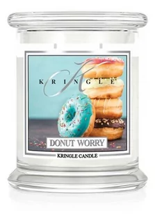 Świece - Kringle Candle Średnia świeca zapachowa z dwoma knotami Donut Worry 411 g - grafika 1