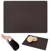 Deski do krojenia - Deska kuchenna do krojenia elastyczna plastikowa giętka brąz mata do mięsa - miniaturka - grafika 1