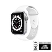 Akcesoria do zegarków - CRONG Pasek Liquid do Apple Watch 42/44/45 mm (biały) - miniaturka - grafika 1