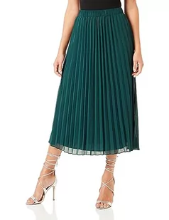 s.Oliver BLACK LABEL Damska spódnica plisowana midi, zielony, 48 - Spódnice - miniaturka - grafika 1