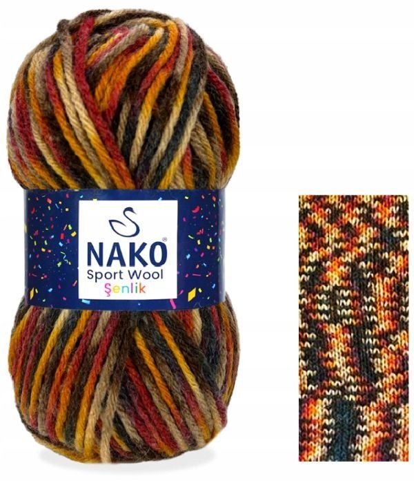 włóczka SPORT WOOL SENLIK kolor 87735
