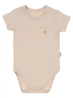 Body dla niemowląt - Chłopięce body krótki rękaw beżowe Nicol,r.68 - miniaturka - grafika 1