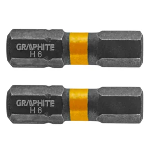 GRAPHITE Bity udarowe HEX6 x 25 mm 2 szt. - Bity - miniaturka - grafika 1
