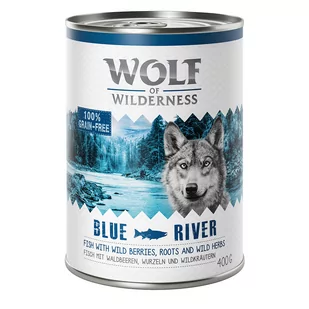 Wolf of Wilderness Adult 6 x 400 g Blue River ryba - Mokra karma dla psów - miniaturka - grafika 2