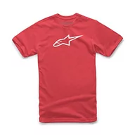 Koszulki męskie - Alpinestars Heritage Blaze Tee – męski T-shirt, sportowa koszulka z krótkim rękawem, krój podkreślający sylwetkę, odzież sportowa outdoorowa, czerwono-biała, S - miniaturka - grafika 1