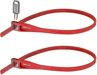 Baseball, krykiet, palant - Hiplok hiplok z paskiem-LOK zapięcie rowerowe zapięcie do kabli 40 cm lekko kompaktowy opaska kablowa wielokrotnego użytku, HL-Loc-0070, czerwony, jeden rozmiar ZLK2RD - miniaturka - grafika 1