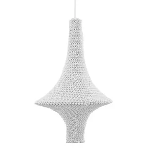 Lampa wisząca do sypialni Alda 5115 Shilo dekoracyjna szydełko biały - Lampy sufitowe - miniaturka - grafika 1