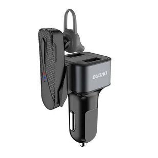 Dudao zestaw samochodowa ładowarka 2x USB 3.4A + zestaw słuchawkowy słuchawka Bluetooth czarny (R10 black) - Ładowarki do telefonów - miniaturka - grafika 5