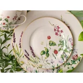 Talerze - Talerz deserowy Idylla 20 cm kwiaty biały - miniaturka - grafika 1
