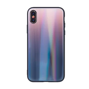 Aurora glass case silikonowe etui na iPhone XS MAX twarde etui TPU ochrona telefonu komórkowego w kolorze brązowo-czarnym - Etui i futerały do telefonów - miniaturka - grafika 1