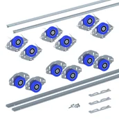 Meble modułowe i akcesoria - Bezramowy system jezdny do trzech skrzydeł drzwi przesuwnych Eta 2400 mm Spaceo - miniaturka - grafika 1