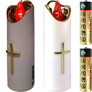 Duża Świeca Led Na Baterie Wkład Do Zniczy 17Cm Do Znicza Znicz Wkłady - Lampiony i znicze - miniaturka - grafika 1