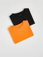 Bluzki dla niemowląt - Reserved - Bawełniany t-shirt 2 pack - pomarańczowy - miniaturka - grafika 1