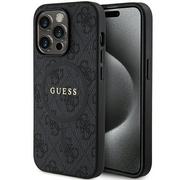 Etui i futerały do telefonów - Etui Guess GUHMP14XG4GFRK Apple iPhone 14 Pro Max hardcase 4G Collection Leather Metal Logo MagSafe czarne/black - miniaturka - grafika 1